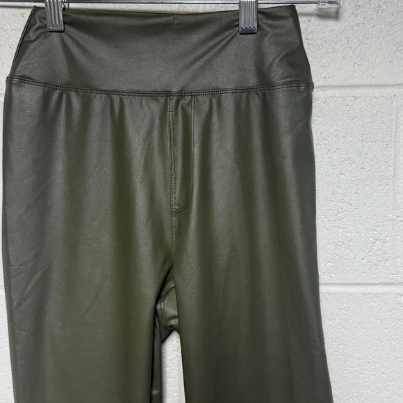 Aerie Olive Faux Leather High-Rise Leggings - Picture 2 of 8